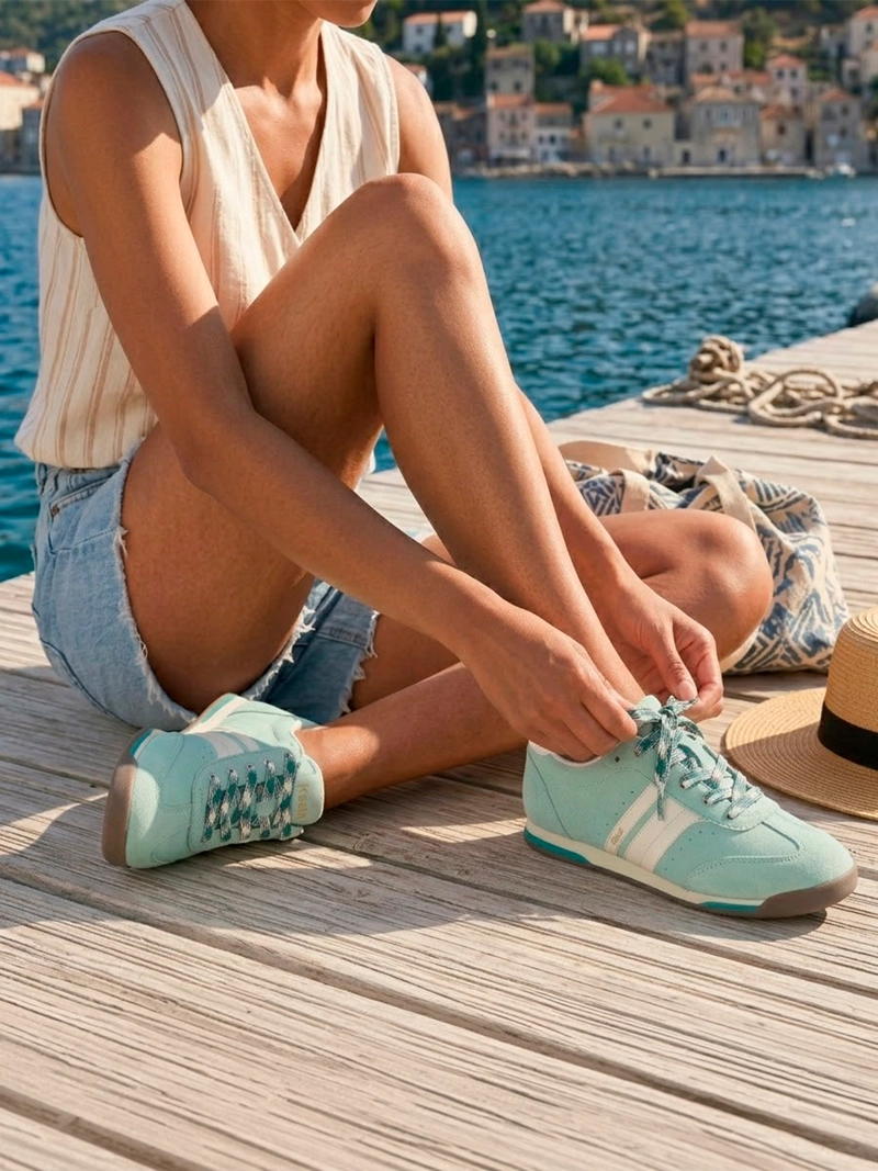 ZAPATILLA CUERO MUJER REVIVAL GAMUZA MENTA KEDS - 2