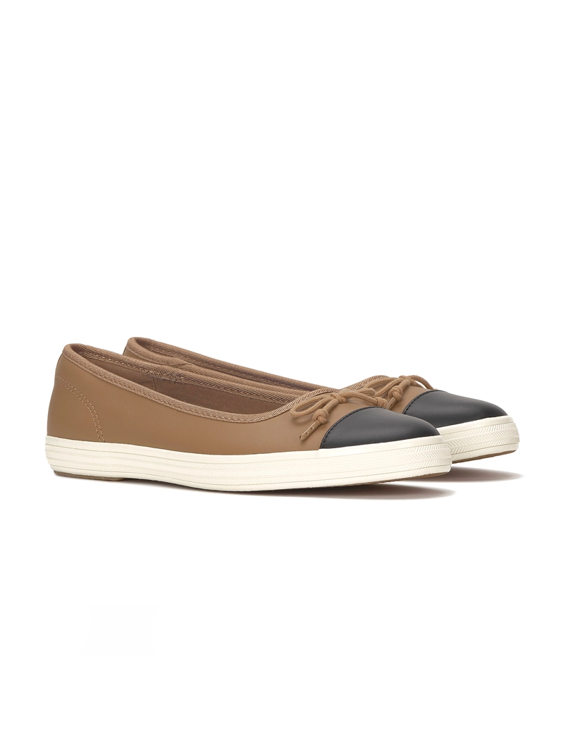 ZAPATILLA CUERO MUJER MAISIE BALLET LTHR CANELA KEDS - 4