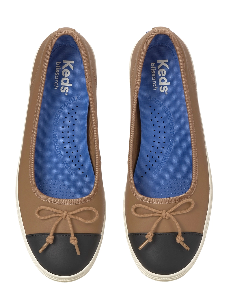 ZAPATILLA CUERO MUJER MAISIE BALLET LTHR CANELA KEDS - 5