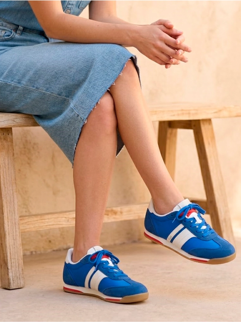 ZAPATILLA MUJER REVIVAL NYLON/SUEDE AZUL KEDS - 2