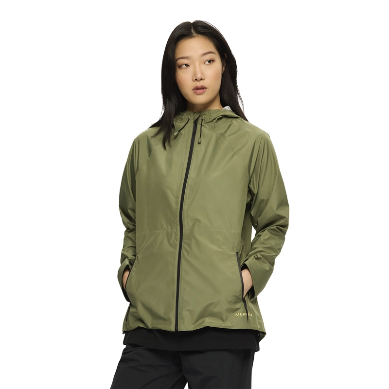 IMPERMEABLE MUJER SHELL JACKET  VERDE MERRELL - 1