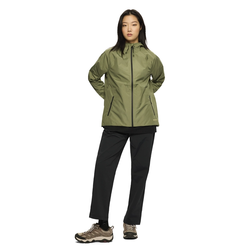 IMPERMEABLE MUJER SHELL JACKET  VERDE MERRELL - 4