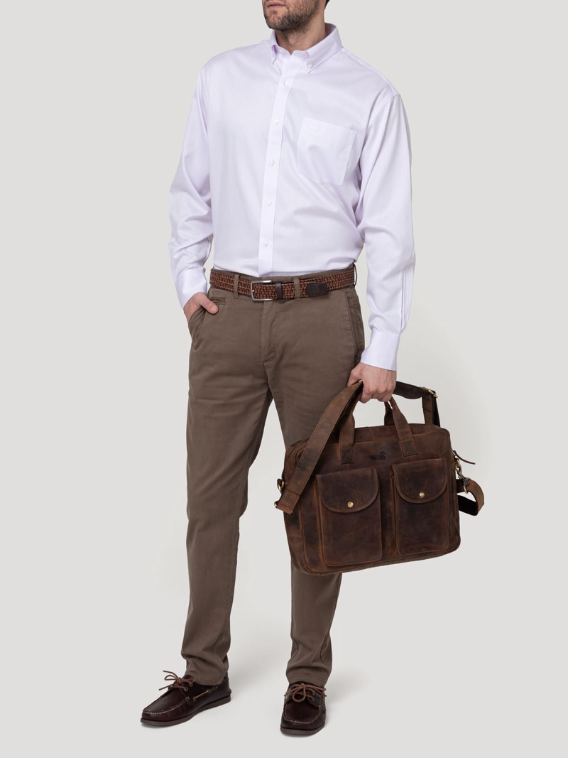 PANTALON ALGODON HOMBRE NAPOLI CAFE  ROCKFORD - 9