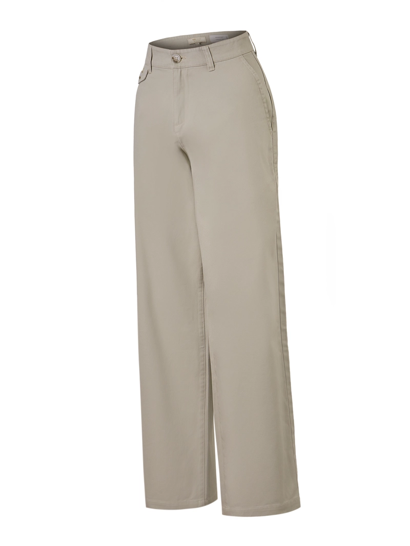 PANTALON ALGODON ORGANICO MUJER MOANI BEIGE ROCKFORD - 1