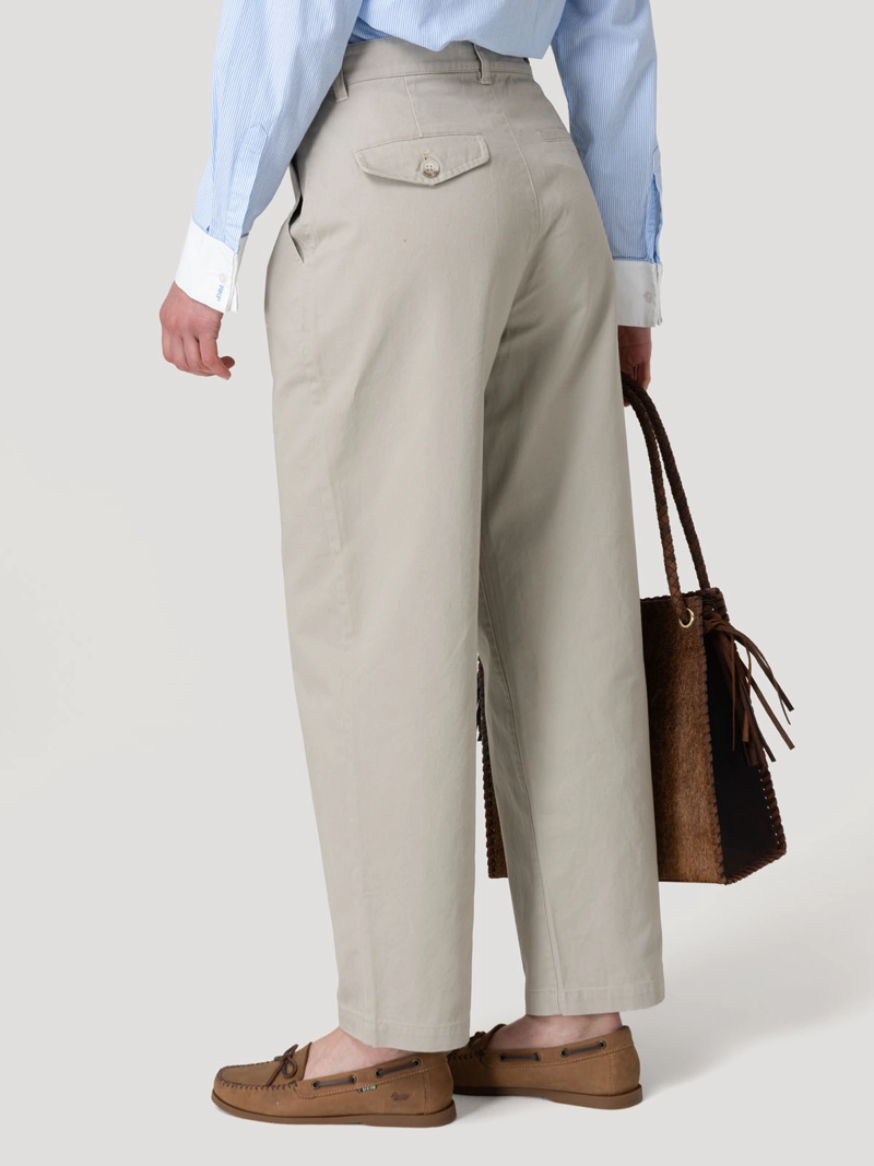PANTALON ALGODON ORGANICO MUJER MOANI BEIGE ROCKFORD - 9