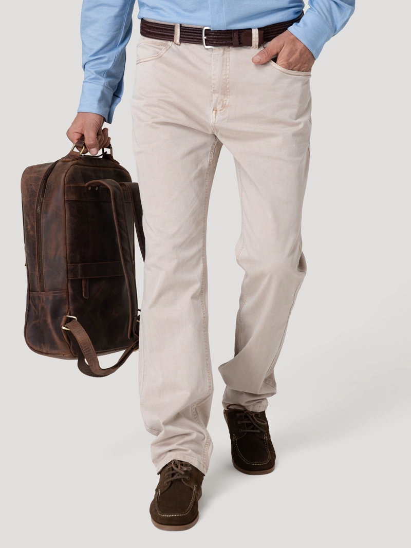 PANTALON ALGODON HOMBRE FIVE BEIGE ROCKFORD - 5