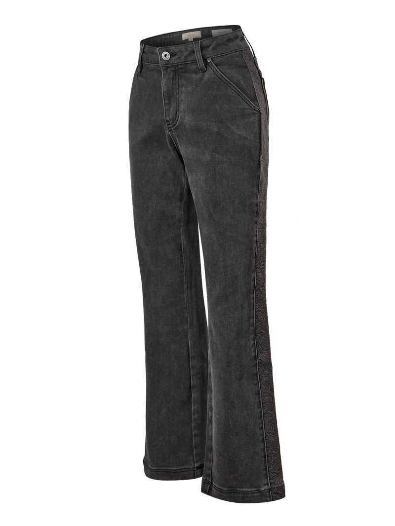 JEANS FIBRAS RECICLADAS MUJER ROOTS GRIS ROCKFORD - 1