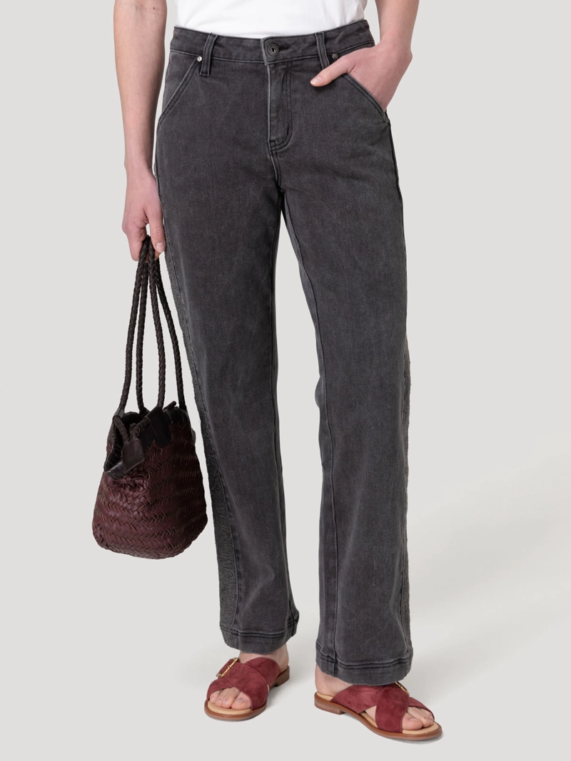 JEANS FIBRAS RECICLADAS MUJER ROOTS GRIS ROCKFORD - 5