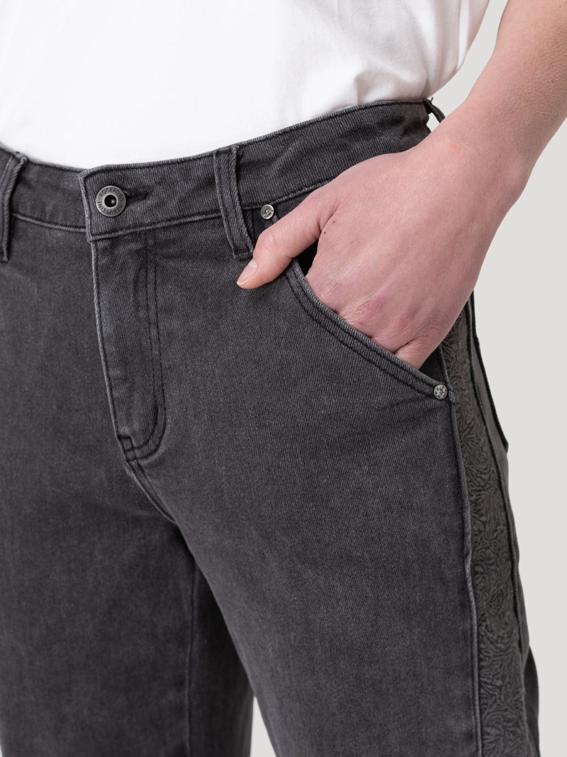 JEANS FIBRAS RECICLADAS MUJER ROOTS GRIS ROCKFORD - 7
