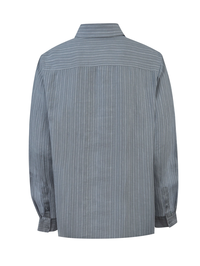 CAMISA LINO ORGANICO HOMBRE LINENMIST GRIS ROCKFORD - 2
