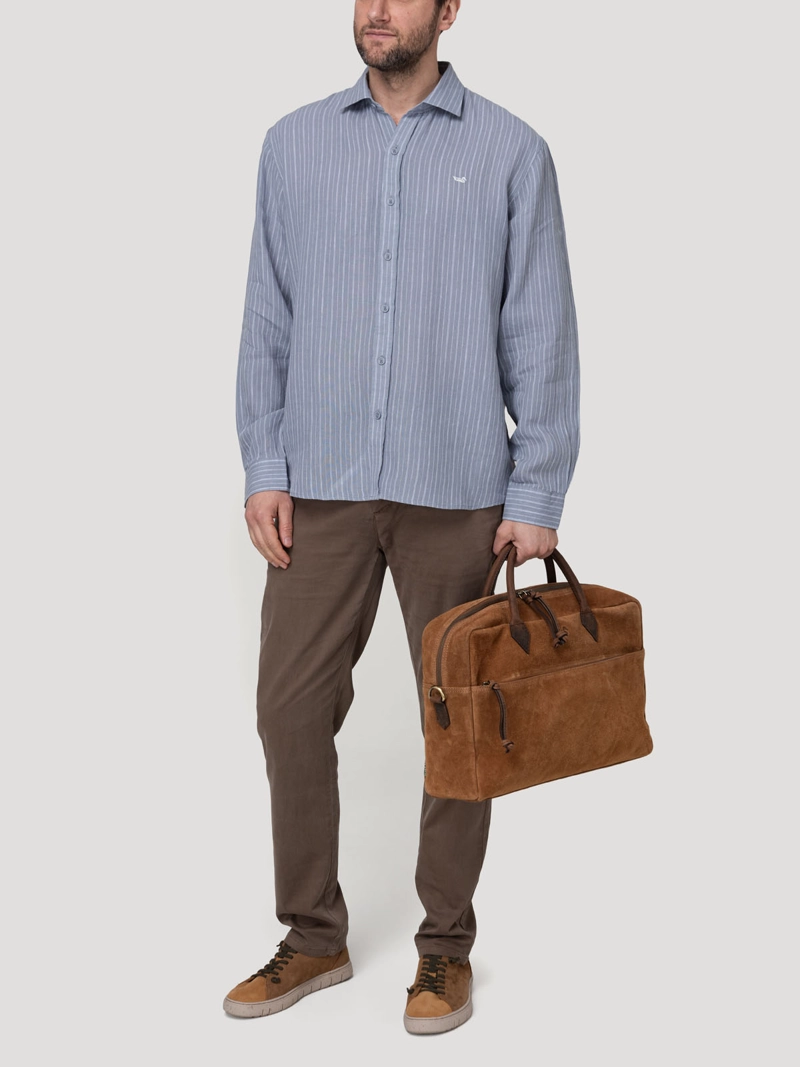 CAMISA LINO ORGANICO HOMBRE LINENMIST GRIS ROCKFORD - 8