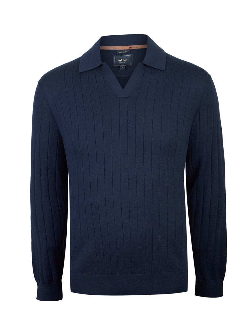 SWEATER LANA MERINO HOMBRE ROCCO AZUL ROCKFORD - 1