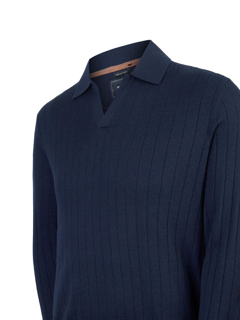 SWEATER LANA MERINO HOMBRE ROCCO AZUL ROCKFORD - 4