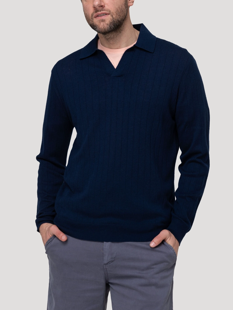 SWEATER LANA MERINO HOMBRE ROCCO AZUL ROCKFORD - 5