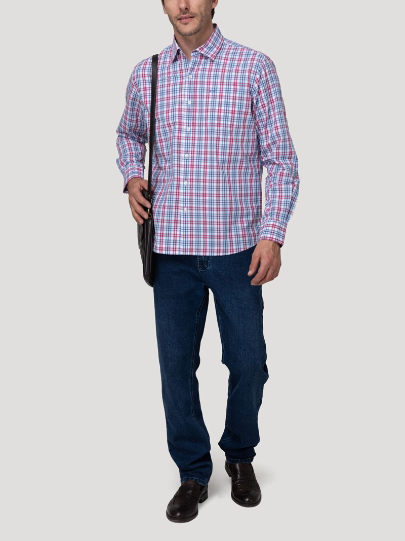 CAMISA ALGODON ORGANICO HOMBRE LIGHTER ROJO ROCKFORD - 8