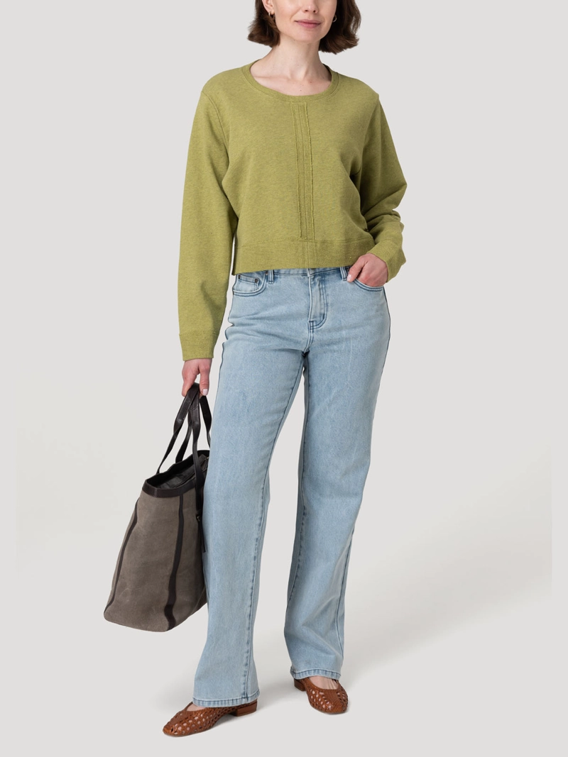 POLERON ALGODON ORGANICO MUJER LINA VERDE ROCKFORD - 8