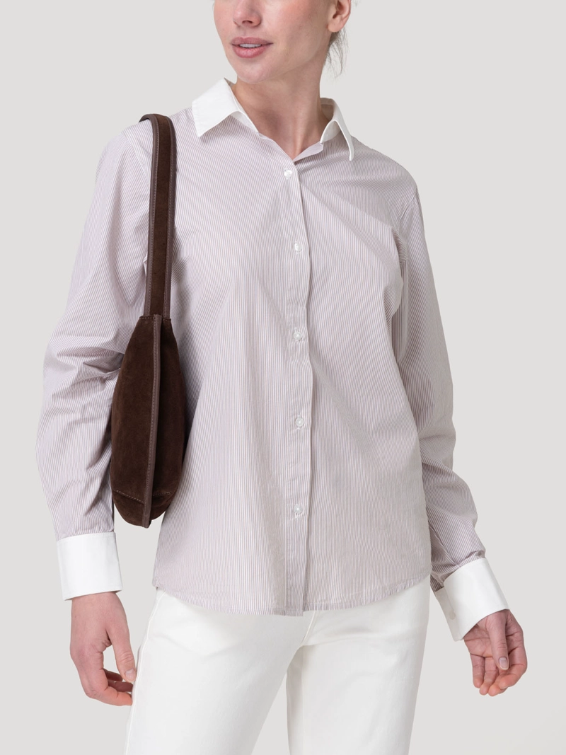BLUSA FIBRAS NATURALES MUJER MELIA CAFE  ROCKFORD - 5