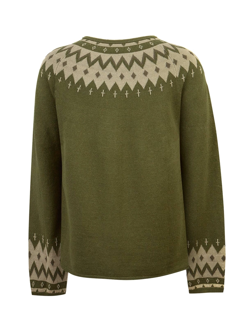 SWEATER LINO MUJER ANDROS VERDE ROCKFORD - 2