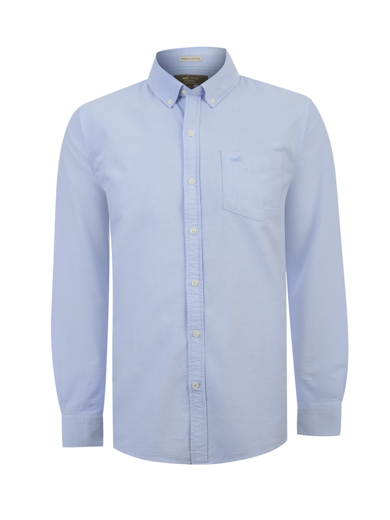 CAMISA ALGODON HOMBRE OXFORD CELESTE ROCKFORD - 1