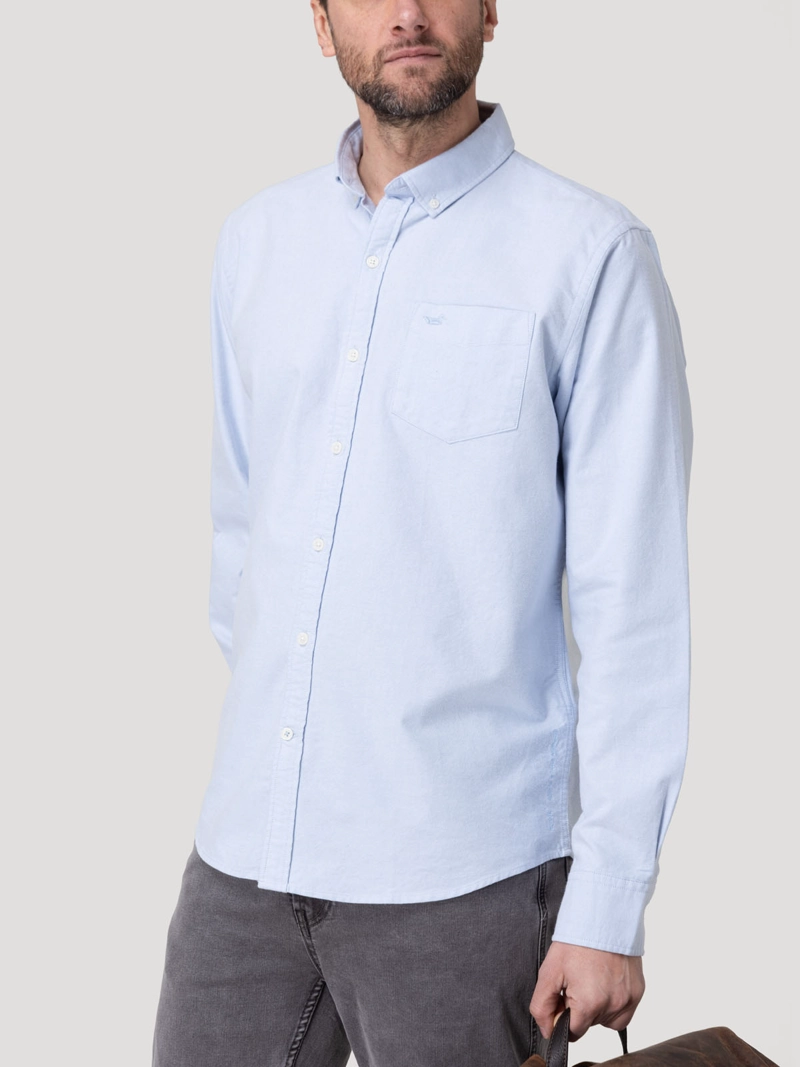 CAMISA ALGODON HOMBRE OXFORD CELESTE ROCKFORD - 5