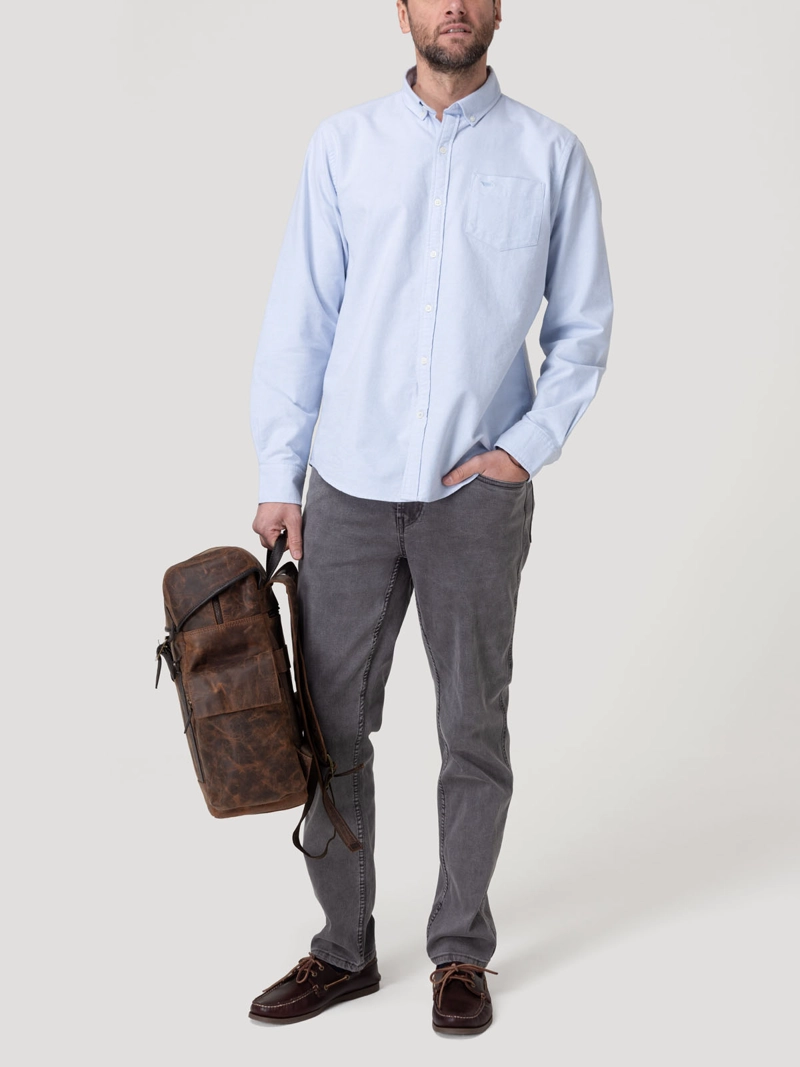 CAMISA ALGODON HOMBRE OXFORD CELESTE ROCKFORD - 8
