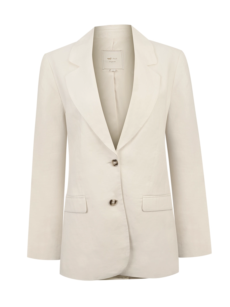 CHAQUETA LINO MUJER HERON BEIGE ROCKFORD - 1
