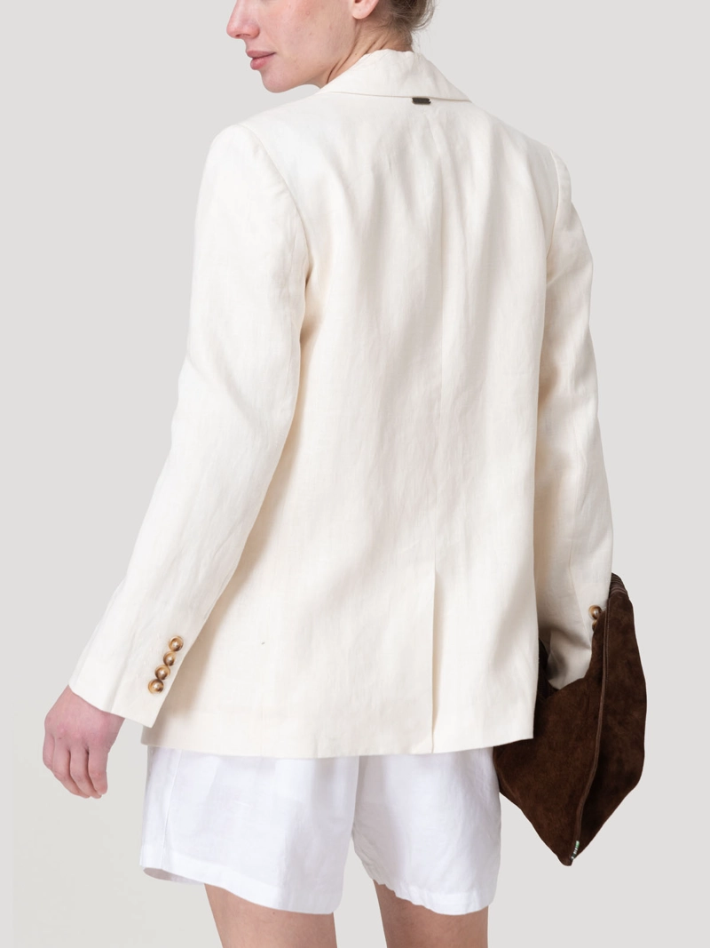CHAQUETA LINO MUJER HERON BEIGE ROCKFORD - 6