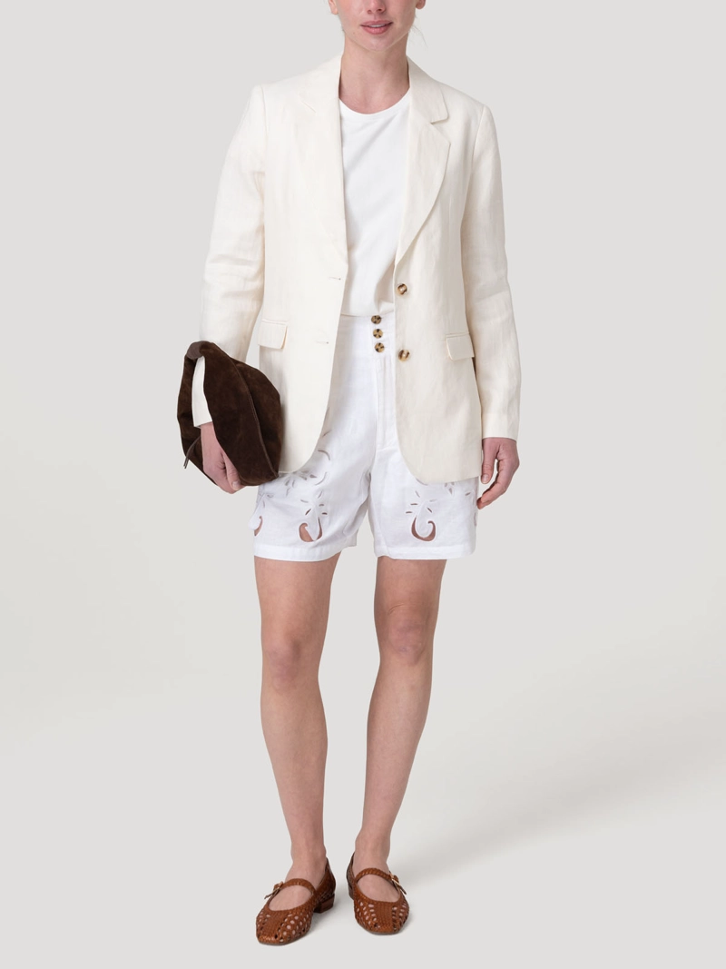 CHAQUETA LINO MUJER HERON BEIGE ROCKFORD - 8