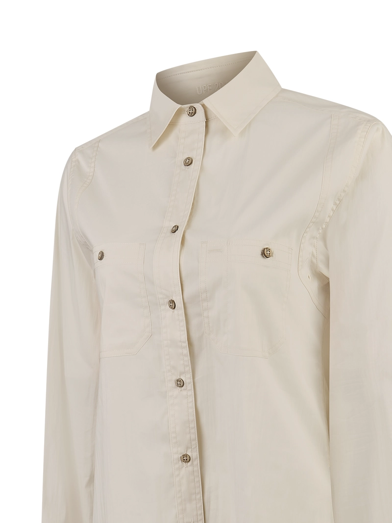 BLUSA ALGODON ORGANICO MUJER COOP BEIGE ROCKFORD - 4