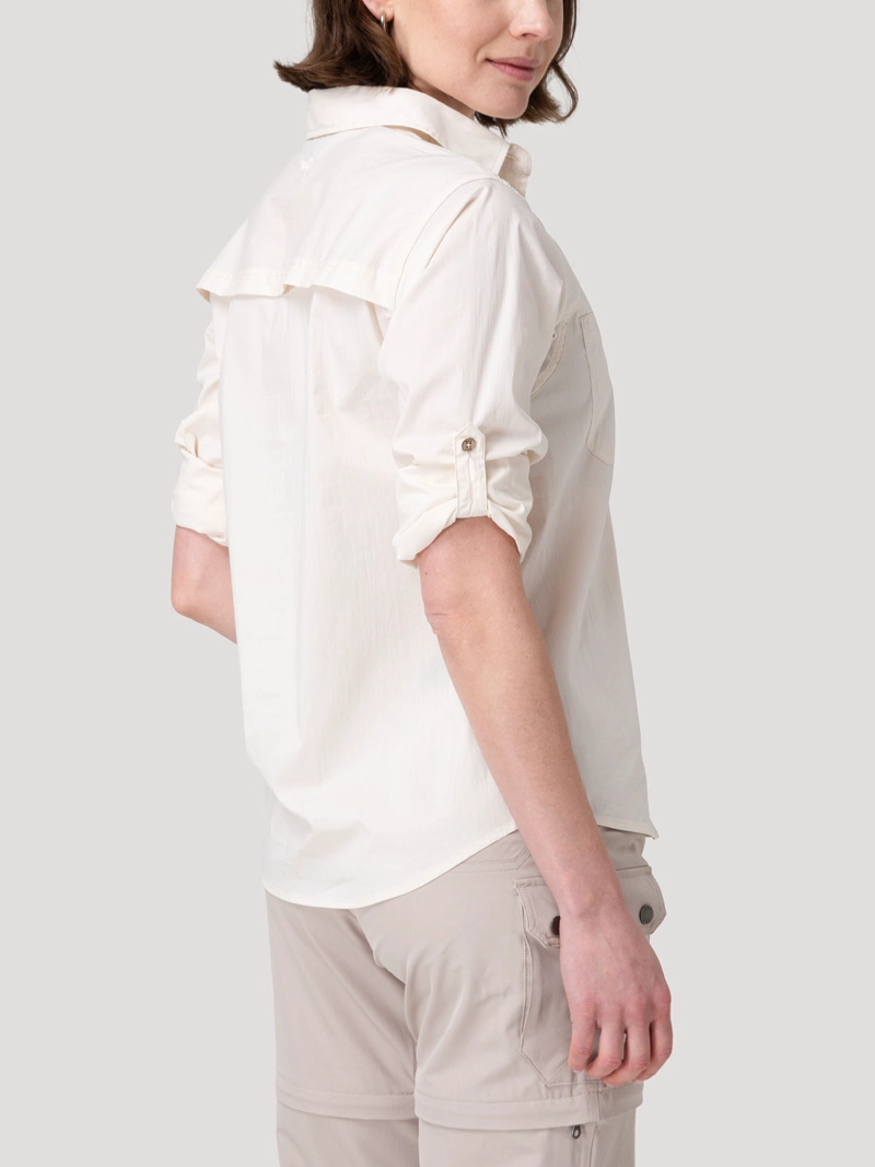 BLUSA ALGODON ORGANICO MUJER COOP BEIGE ROCKFORD - 6