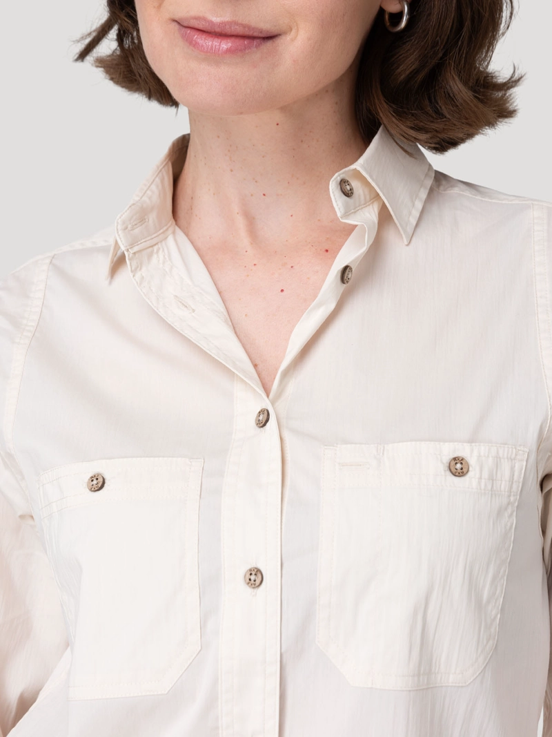 BLUSA ALGODON ORGANICO MUJER COOP BEIGE ROCKFORD - 7