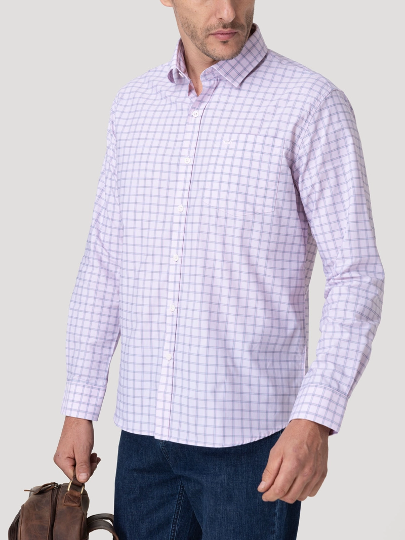 CAMISA SMART TRAVEL HOMBRE LATITUDE ROSADO ROCKFORD - 5