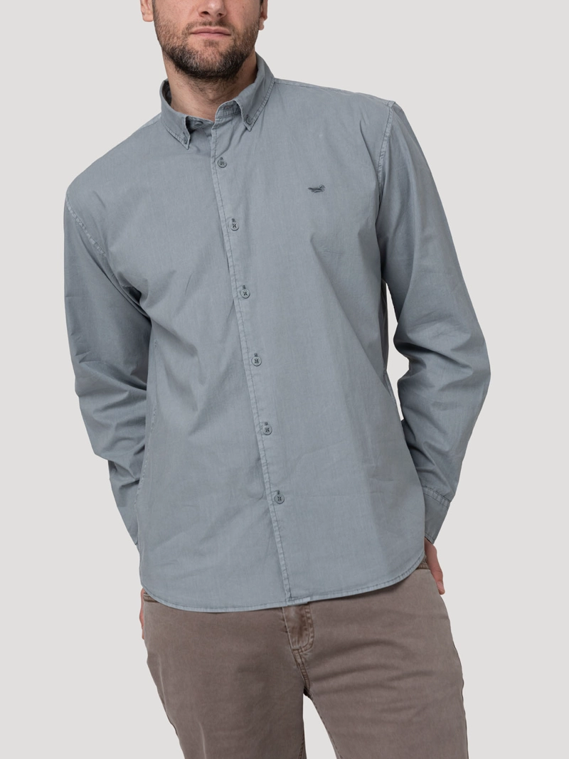 CAMISA ALGODON ORGANICO HOMBRE SOFT GRIS ROCKFORD - 5