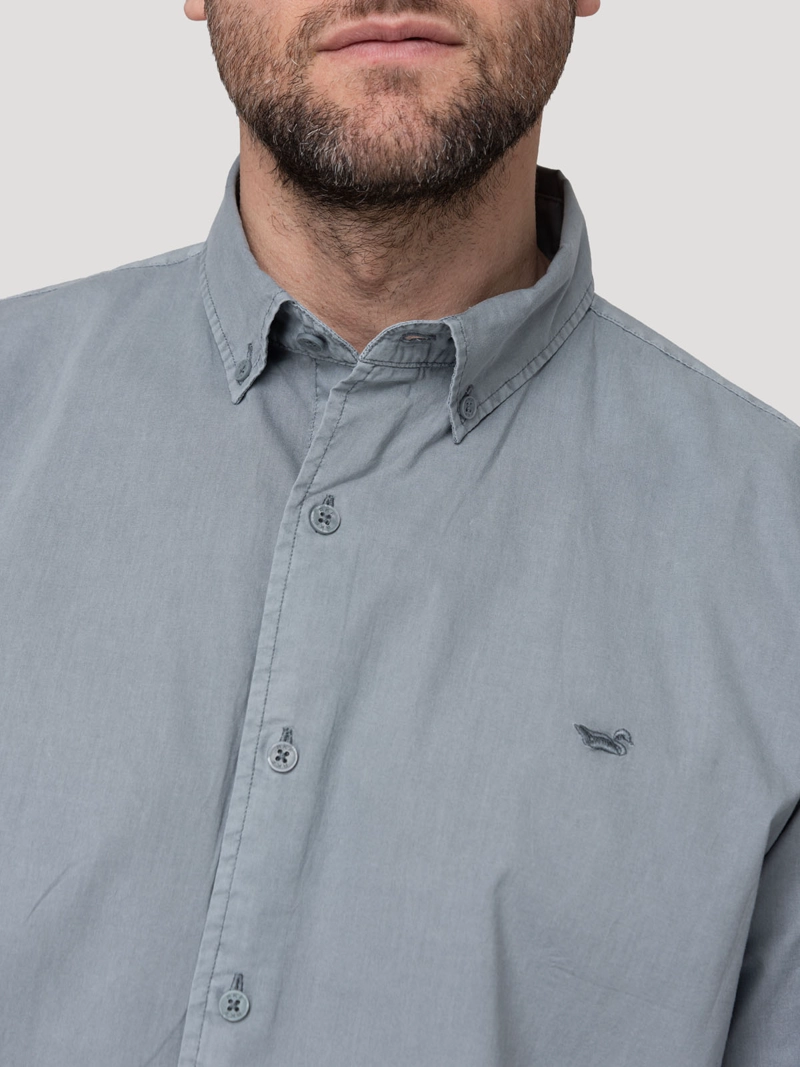 CAMISA ALGODON ORGANICO HOMBRE SOFT GRIS ROCKFORD - 7