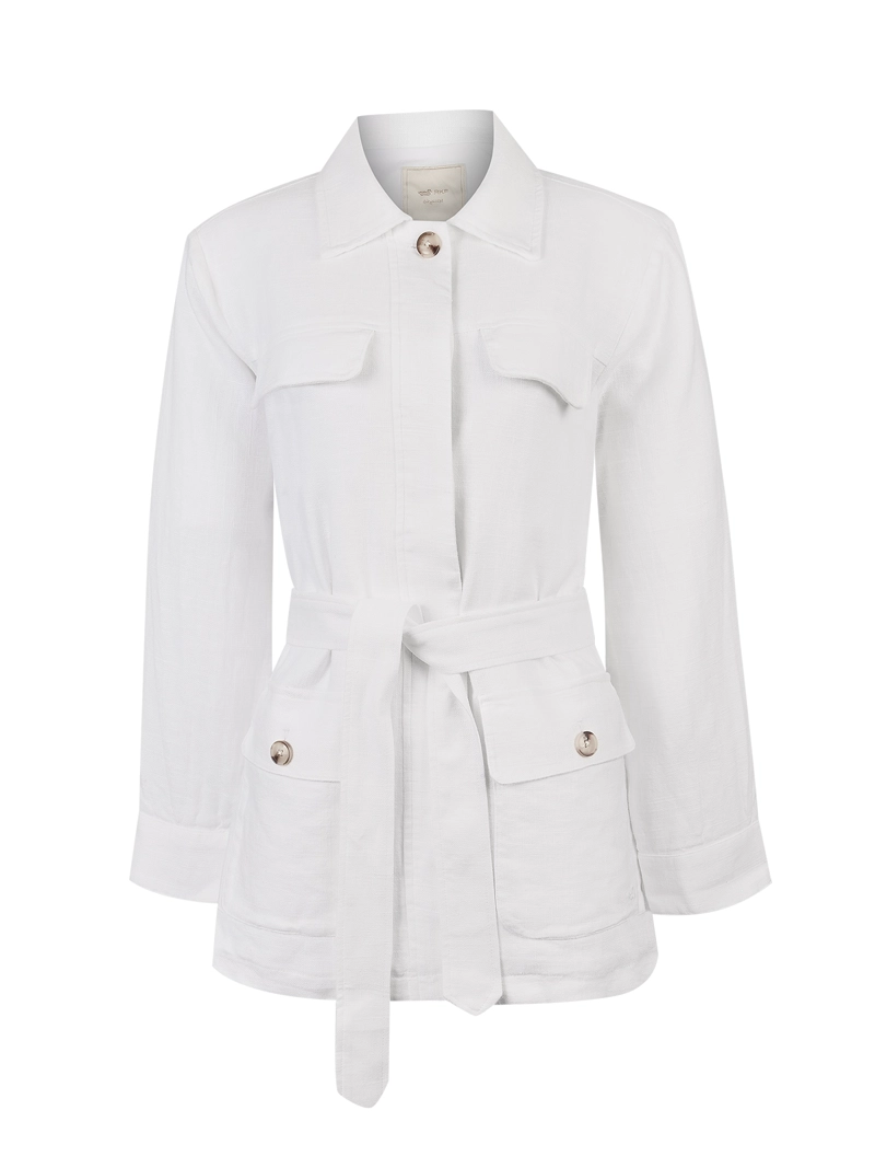 CHAQUETA LINO MUJER JUNIPER BLANCO ROCKFORD - 1