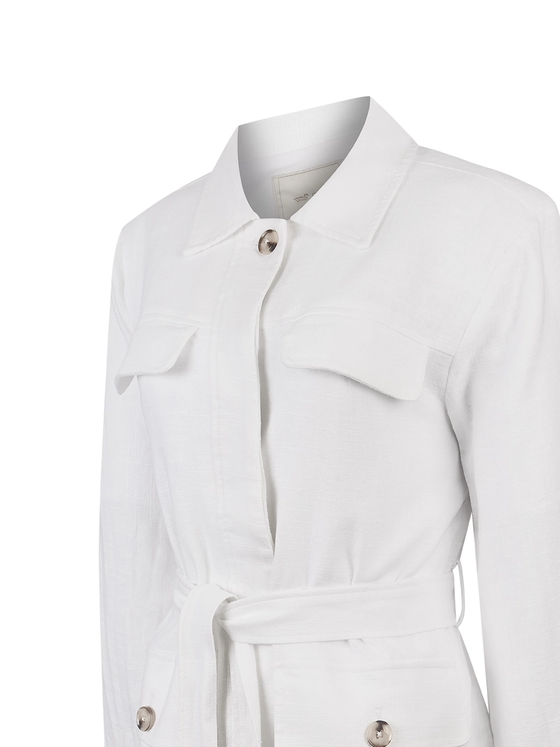 CHAQUETA LINO MUJER JUNIPER BLANCO ROCKFORD - 4