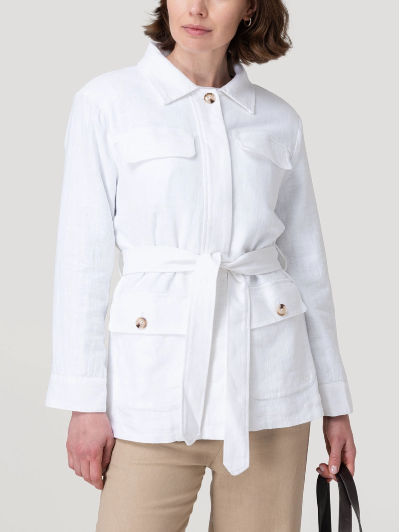 CHAQUETA LINO MUJER JUNIPER BLANCO ROCKFORD - 6