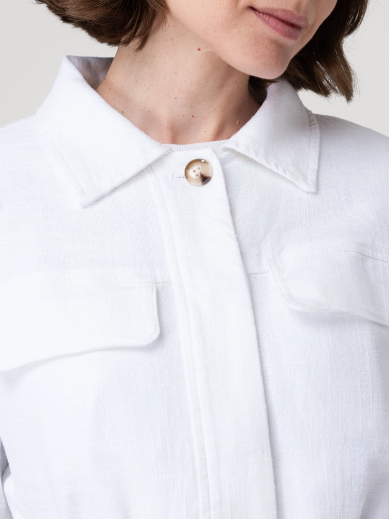 CHAQUETA LINO MUJER JUNIPER BLANCO ROCKFORD - 8