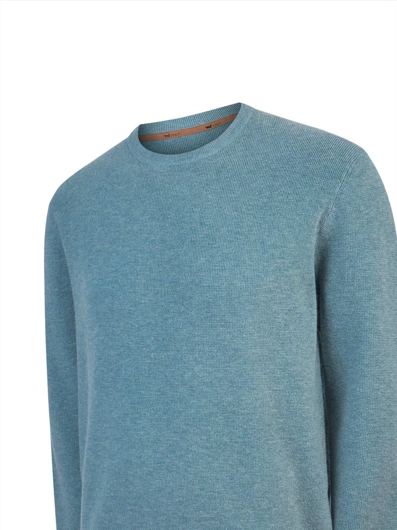 SWEATER FIBRAS RECICLADAS HOMBRE ANGRI CELESTE ROCKFORD - 4