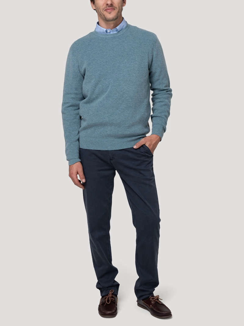 SWEATER FIBRAS RECICLADAS HOMBRE ANGRI CELESTE ROCKFORD - 8