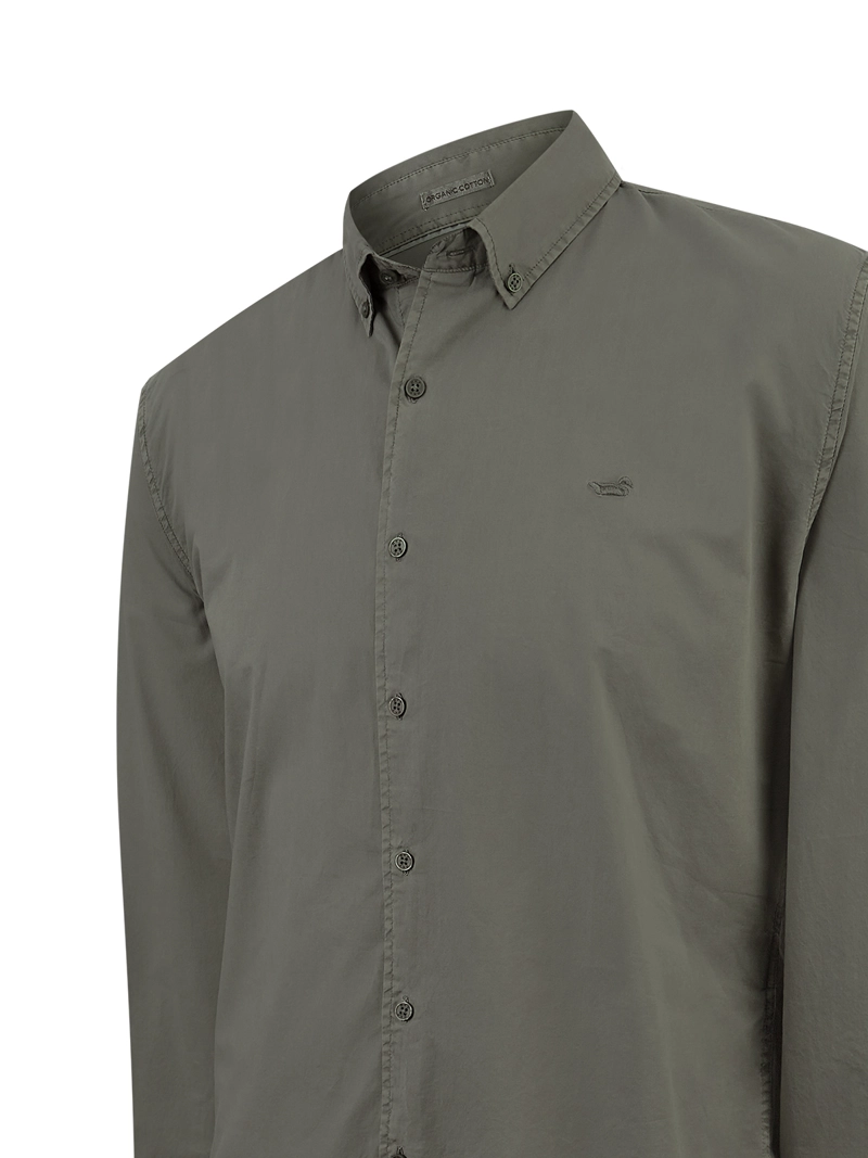 CAMISA ALGODON ORGANICO HOMBRE SOFT VERDE ROCKFORD - 4
