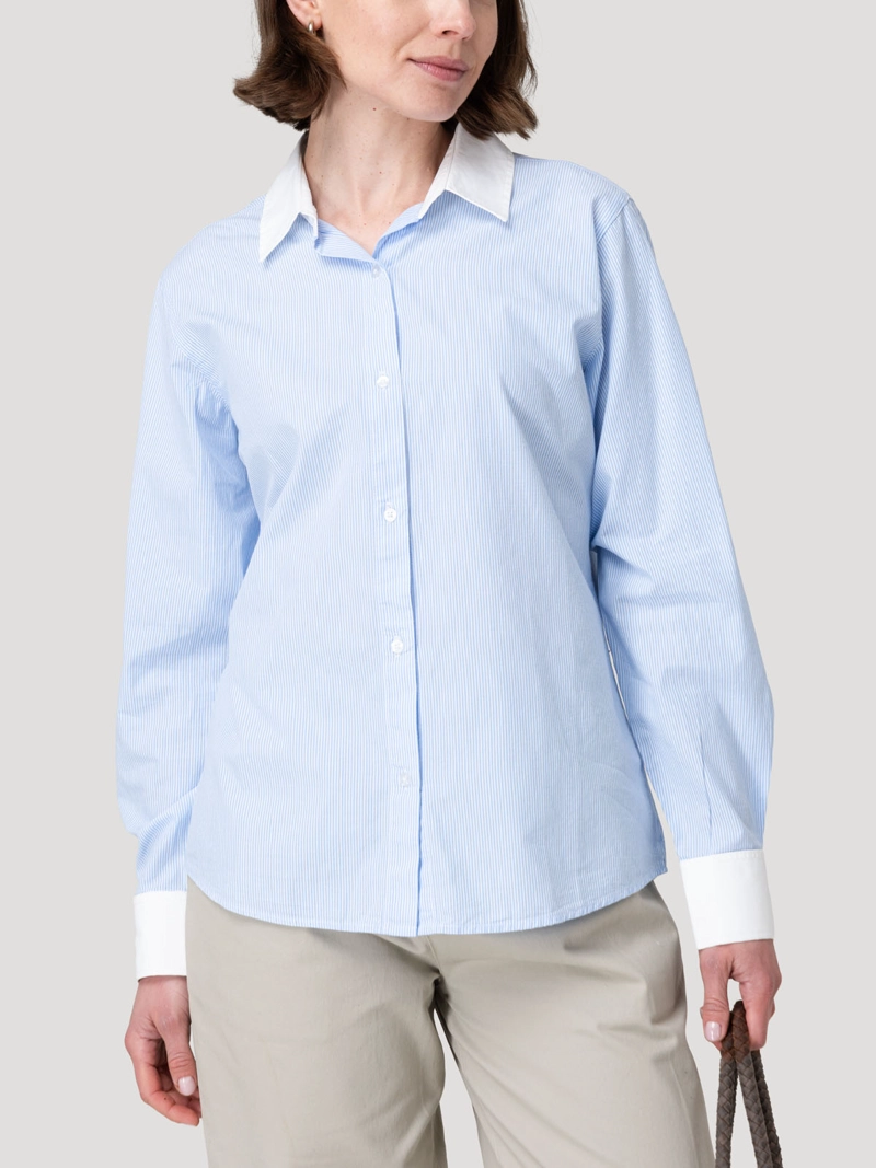 BLUSA FIBRAS NATURALES MUJER MELIA CELESTE ROCKFORD - 5