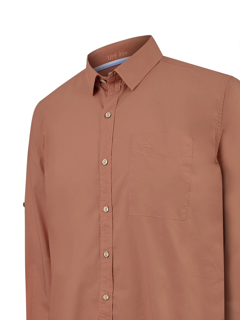 CAMISA ALGODON ORGANICO HOMBRE GALITON NARANJO ROCKFORD - 4