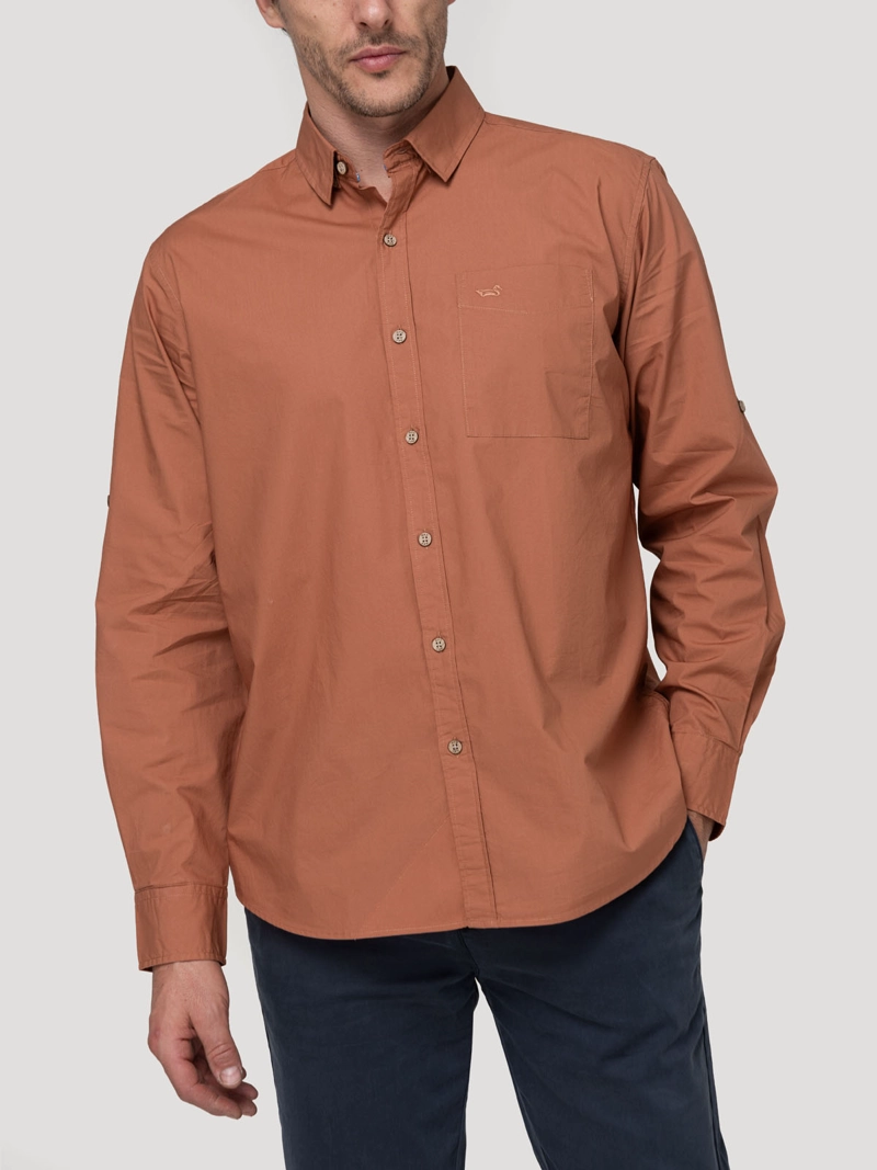 CAMISA ALGODON ORGANICO HOMBRE GALITON NARANJO ROCKFORD - 5