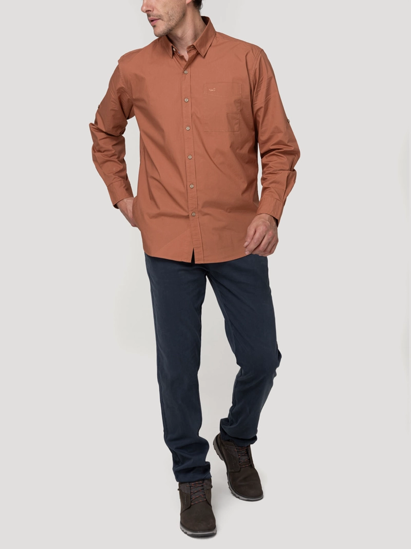 CAMISA ALGODON ORGANICO HOMBRE GALITON NARANJO ROCKFORD - 8
