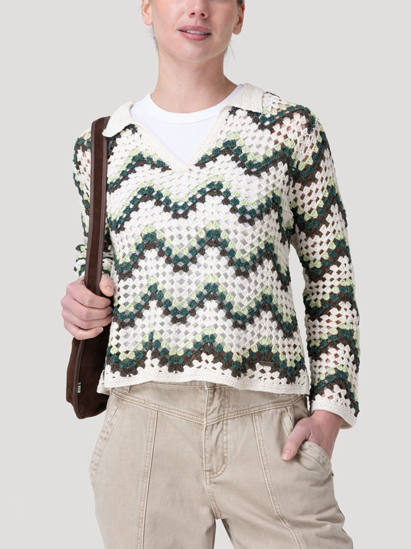 SWEATER ALGODON ORGANICO MUJER STRELA BEIGE ROCKFORD - 5