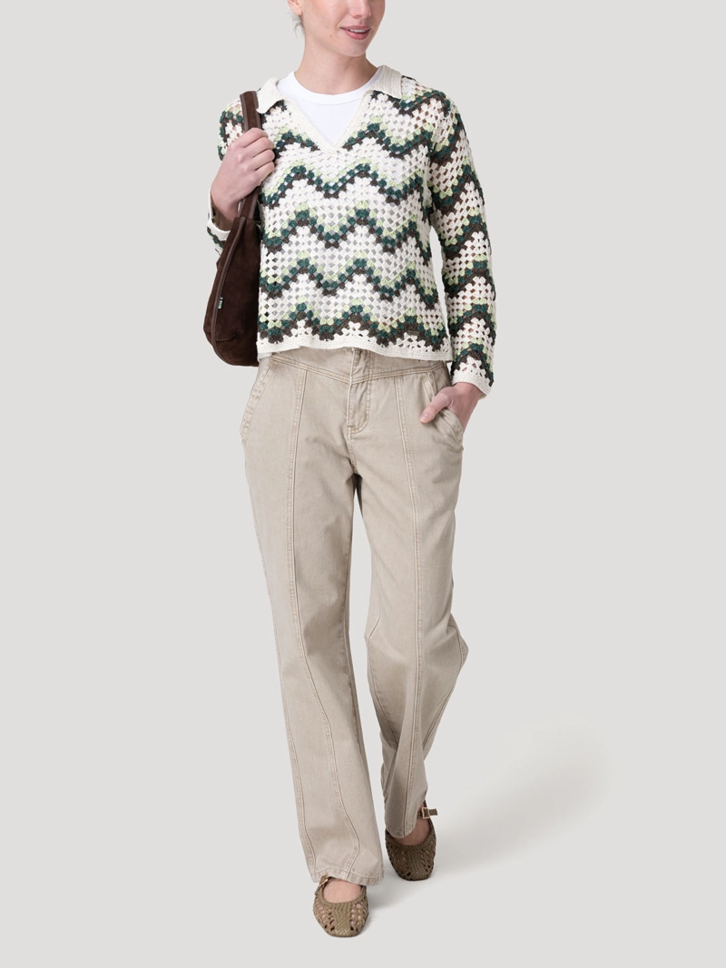 SWEATER ALGODON ORGANICO MUJER STRELA BEIGE ROCKFORD - 8