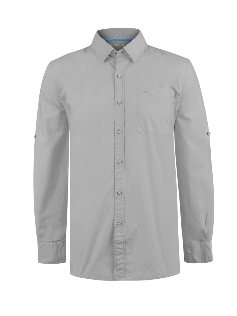 CAMISA ALGODON ORGANICO HOMBRE GALITON GRIS ROCKFORD - 1