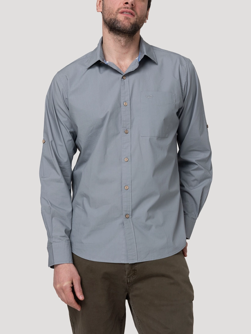CAMISA ALGODON ORGANICO HOMBRE GALITON GRIS ROCKFORD - 5
