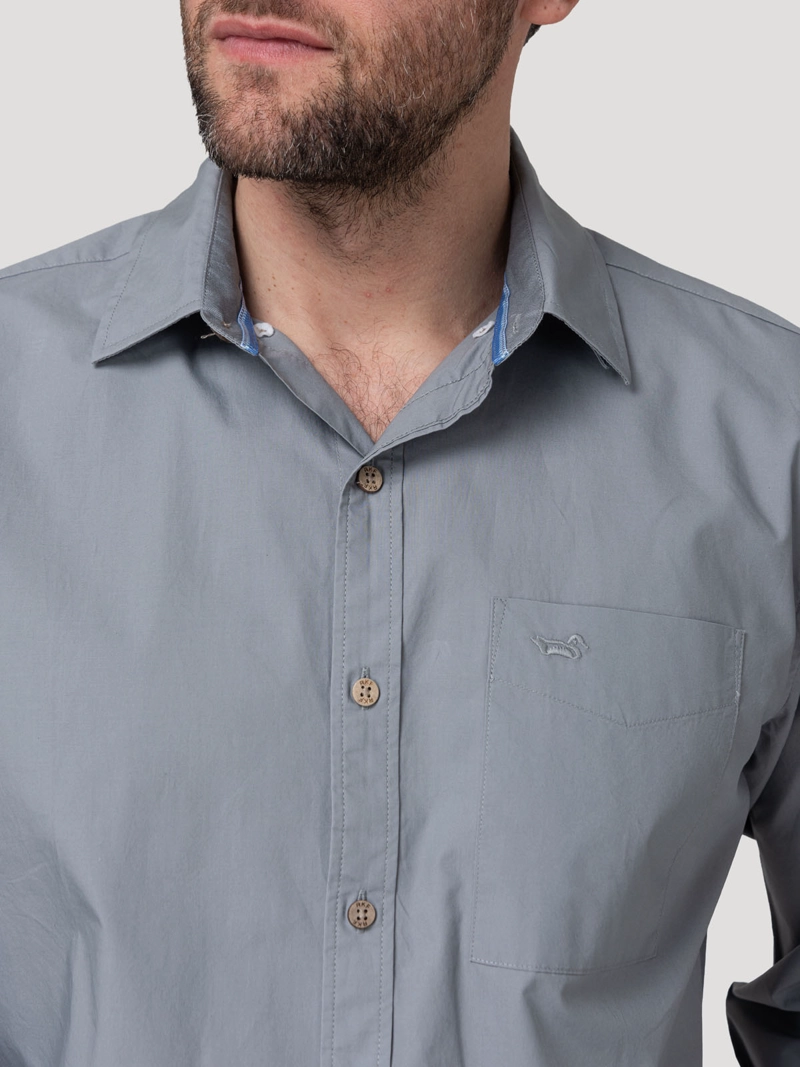 CAMISA ALGODON ORGANICO HOMBRE GALITON GRIS ROCKFORD - 7